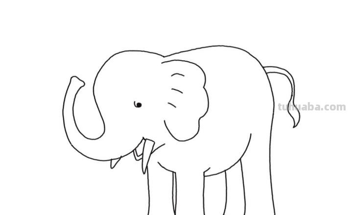 大象怎么画简笔画图片 儿童简笔画:大象的最简单画法?