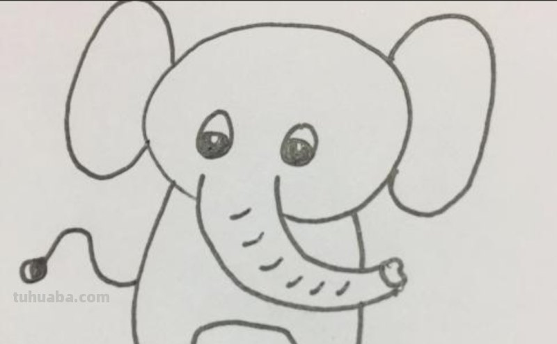 大象怎么画简笔画图片 儿童简笔画：大象的最简单画法？