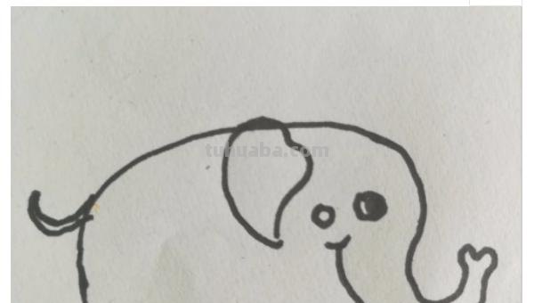 大象怎么画简笔画图片 儿童简笔画：大象的最简单画法？