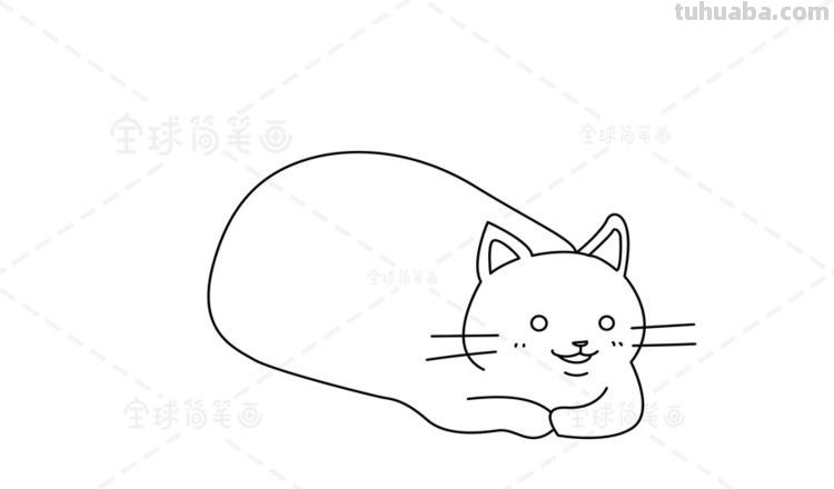 趴着的猫怎么画简笔画 趴着的小猫简笔画怎么画,怎么画趴着的小猫咪?