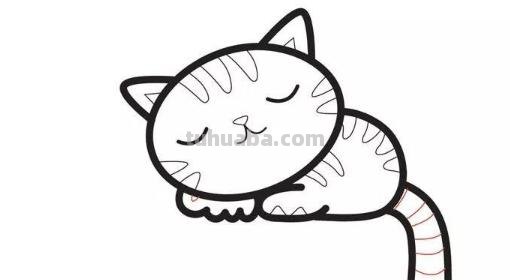 趴着的猫怎么画简笔画 趴着的小猫简笔画怎么画，怎么画趴着的小猫咪？