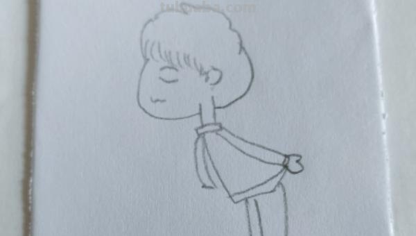 怎么画人物简笔画图片 怎样画简笔画——Q版秦霄贤？