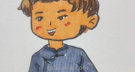 怎么画人物简笔画图片 怎样画简笔画——Q版秦霄贤？