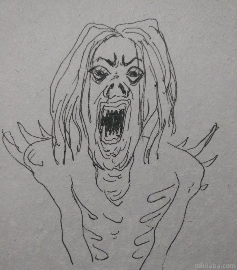 恐速写表情 如何画一张恐怖的画？