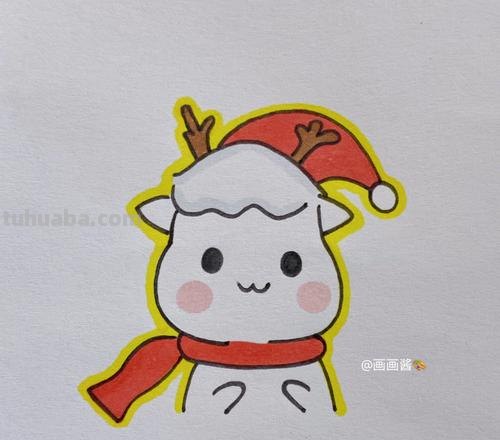 圣诞节麋鹿简笔画 圣诞节麋鹿简笔画图片