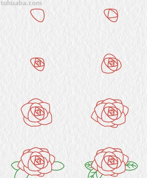 花玫瑰花怎么画简笔画 怎么画简笔画玫瑰花?