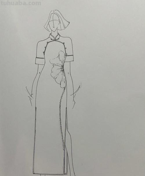 旗袍画法 旗袍画法 简笔画