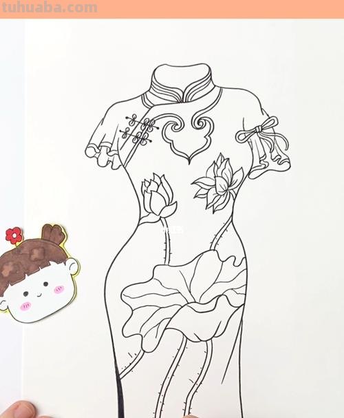 旗袍画法 旗袍画法 简笔画