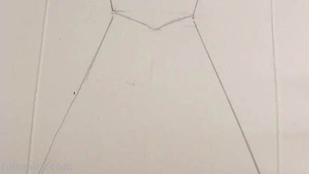 青花瓷旗袍怎么画