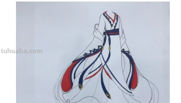 怎么画古装裙子