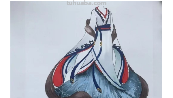 怎么画古装裙子