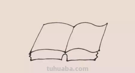 画书怎么画简笔画图片 简笔画---如何画翻开的书本？