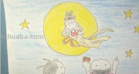 立体月亮怎么画彩铅图片 怎么用彩铅画芦苇塘和月亮？