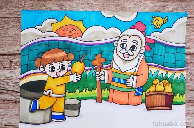 孔融让梨简笔画怎么画 原来孔融让梨让的是哥哥