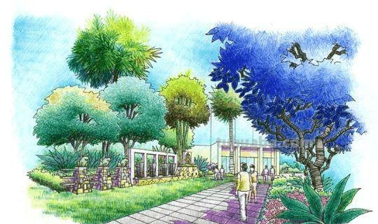 园林适合用什么彩铅画 园林景观类适合什么彩铅急求？