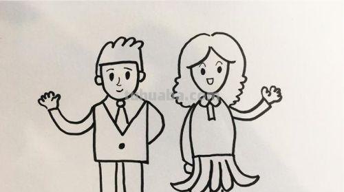 爸爸妈妈简笔画怎么画 少儿简笔画之全家福?