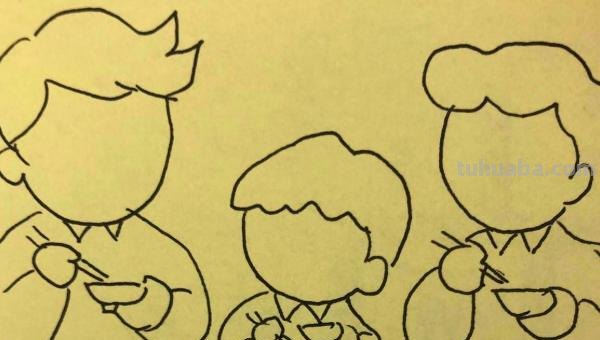 爸爸妈妈简笔画怎么画 少儿简笔画之全家福？