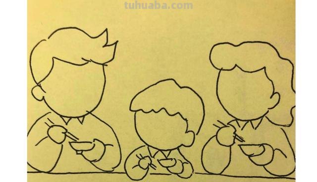 爸爸妈妈简笔画怎么画 少儿简笔画之全家福？