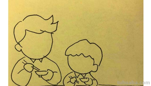 爸爸妈妈简笔画怎么画 少儿简笔画之全家福？