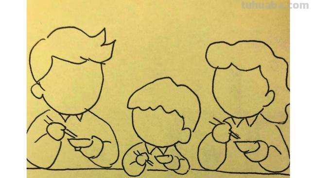 爸爸妈妈怎么画简笔画 少儿简笔画之全家福？