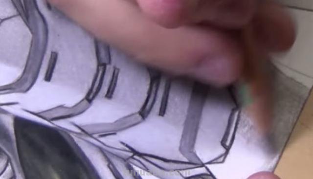 钢铁侠怎么画彩铅 教程 彩铅绘画钢铁侠？