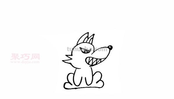大狼怎么画简笔画图片 大灰狼简笔画怎么画?