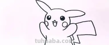 画皮卡丘怎么画