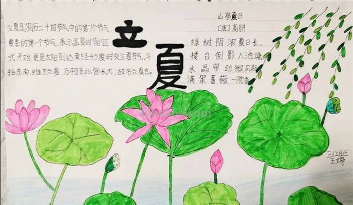 立夏 手抄报怎么画 24节气,手抄报?