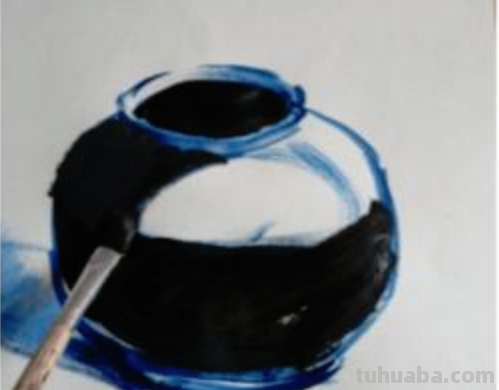 色彩中黑色罐子的亮部怎么调 例如什么加什么