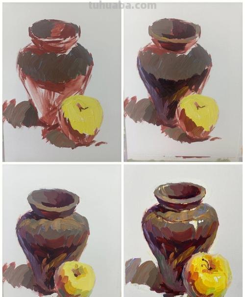 水粉静物罐子画法技巧