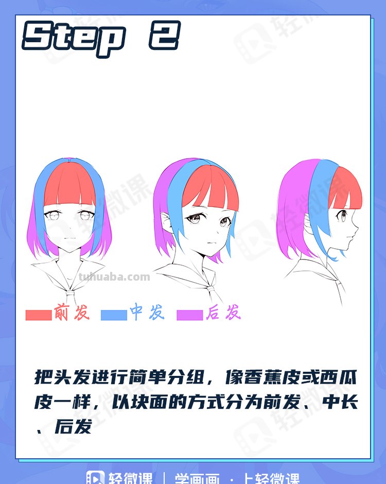 头发画法动漫