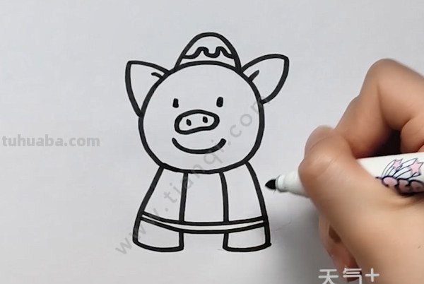 猪八戒简笔画怎么涂色 西游记四人图里面颜色怎么涂？