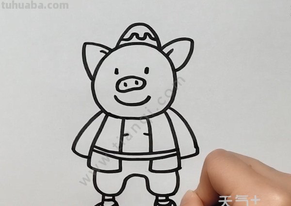 猪八戒简笔画怎么涂色 西游记四人图里面颜色怎么涂？