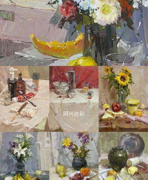色彩静物经典构图 色彩静物经典构图图片
