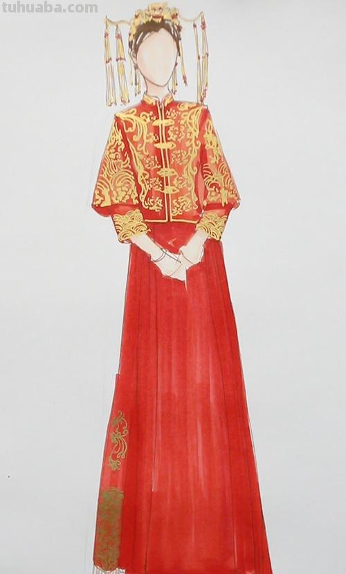 中式新娘服装设计 中式新娘服装设计图
