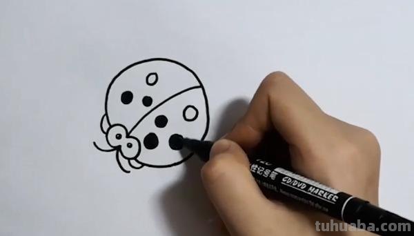 七星瓢虫怎么画简笔画 一年级七星瓢虫的花衣裳简单画最简单？