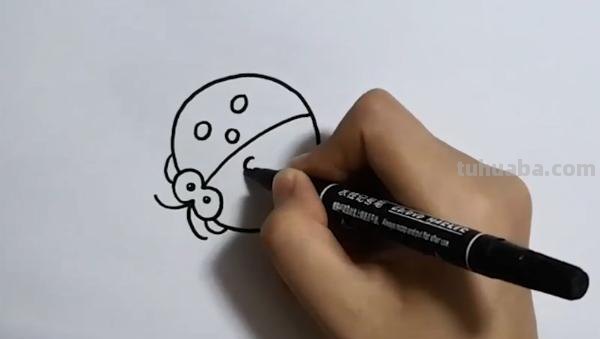 七星瓢虫怎么画简笔画 一年级七星瓢虫的花衣裳简单画最简单？
