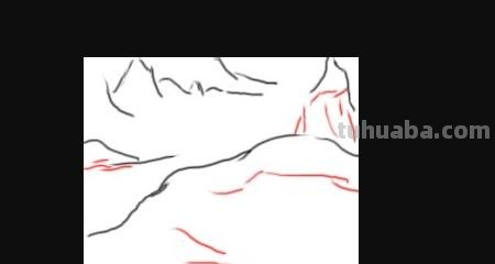 红色的彩铅怎么画桃花 花的彩铅画？