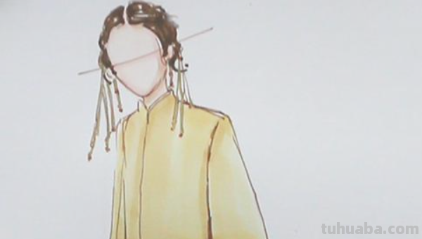 古代嫁衣怎么画