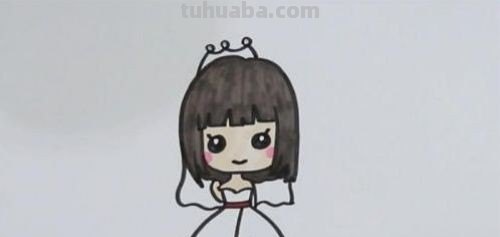 画新娘子怎么画