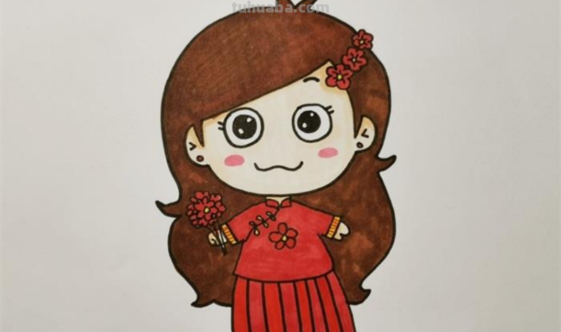 画新娘子怎么画