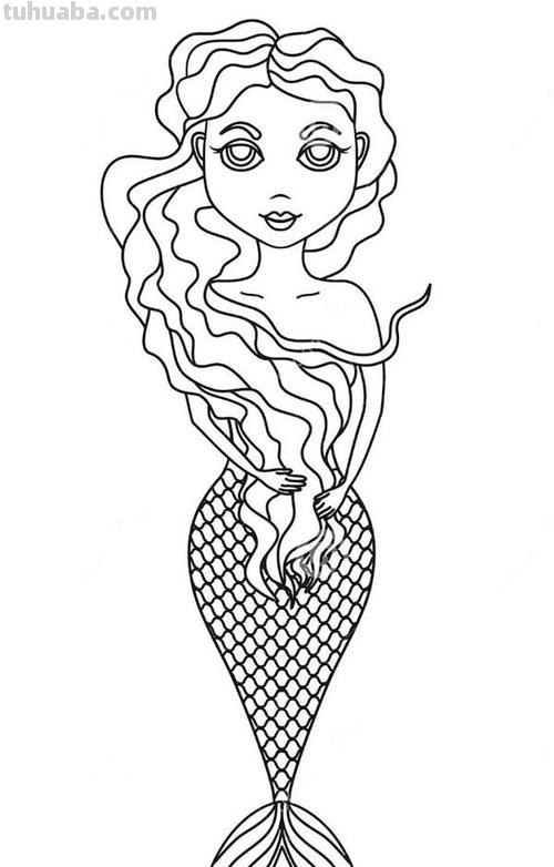 教怎么画美人鱼简笔画 美人鱼简笔画怎么画,美人鱼的画法?