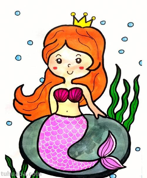 教怎么画美人鱼简笔画 美人鱼简笔画怎么画,美人鱼的画法?
