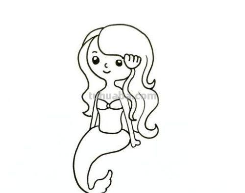 教怎么画美人鱼简笔画 美人鱼简笔画怎么画,美人鱼的画法?