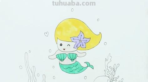 教怎么画美人鱼简笔画 美人鱼简笔画怎么画，美人鱼的画法？