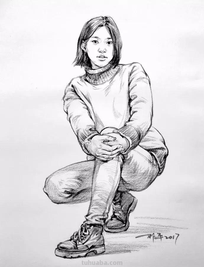 这样的速写大家都在争相收藏，速写一定要死磕死练到底！