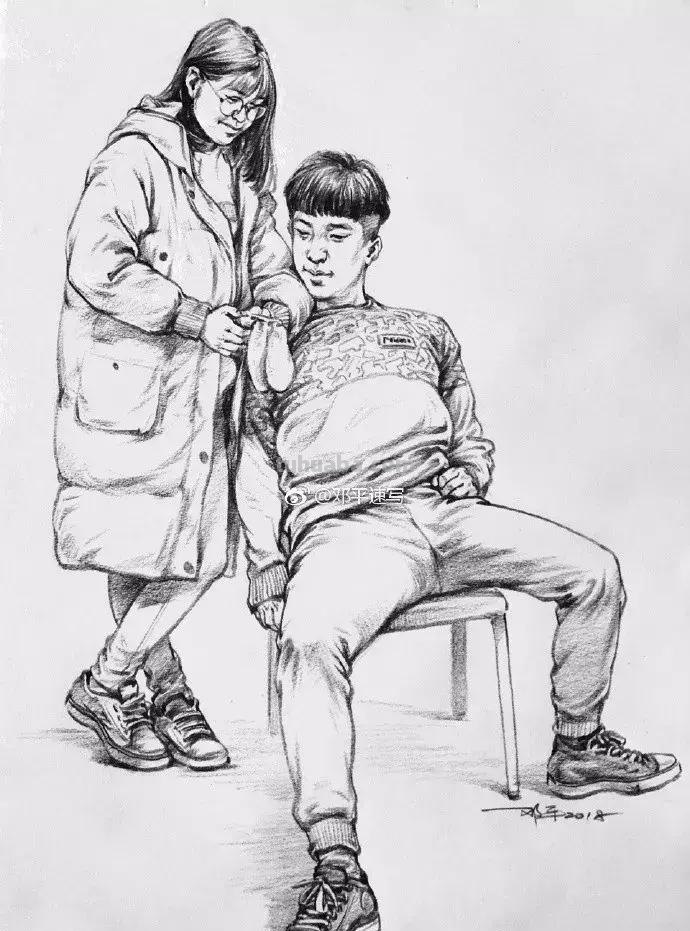 这样的速写大家都在争相收藏，速写一定要死磕死练到底！