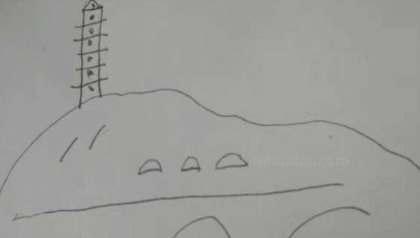 怎么画延安手抄报 红色圣地延安简笔画？