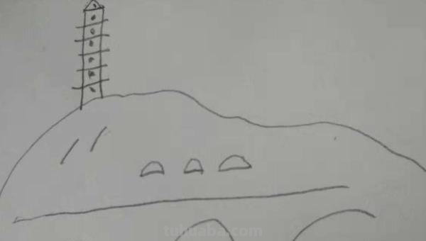 怎么画延安手抄报 红色圣地延安简笔画？