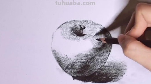 怎样画苹果素描步骤图